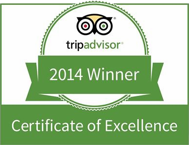 TripAdvisor Certificate of Excellence